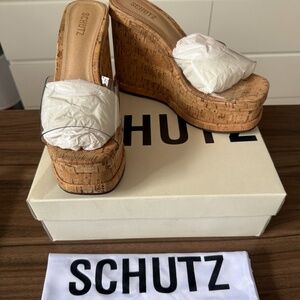 Schutz Dalle Vinyl Sandal Wedge